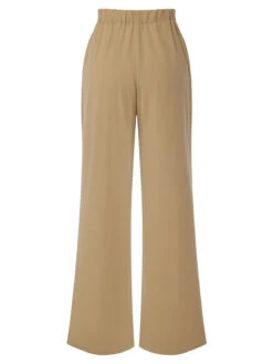 Khaki 1940s High Waist Wide Leg Pants -Women's Fashion Sales SCHL003604 3