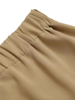 Khaki 1940s High Waist Wide Leg Pants -Women's Fashion Sales SCHL003604 4
