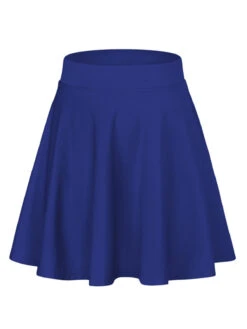 1940s Solid Thigh-Length A-Line Skirt -Women's Fashion Sales SCHL003654 BL 1