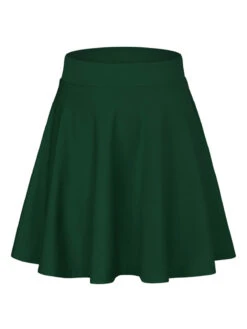 1940s Solid Thigh-Length A-Line Skirt -Women's Fashion Sales SCHL003654 G 1