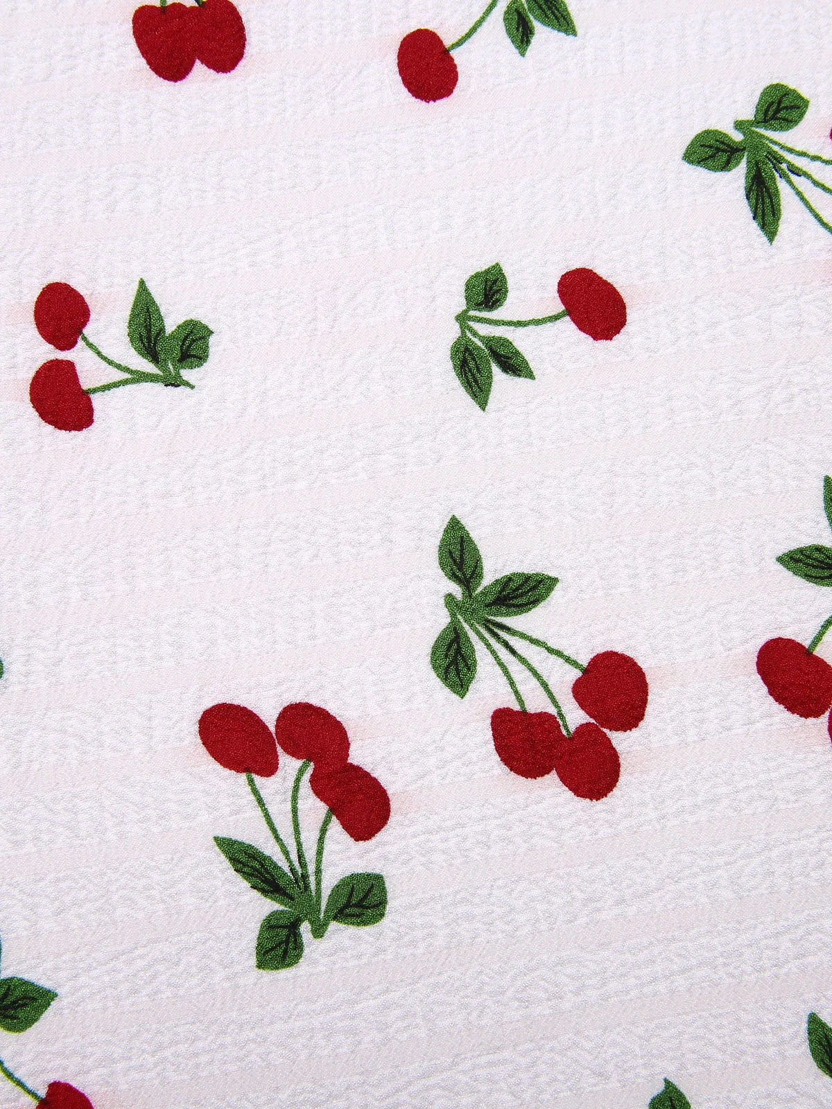 White 1950s Cherry Bow Sweetheart Neck Dress 8 White 1950s Cherry Bow Sweetheart Neck Dress - Image 6