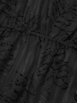 [Plus Size] Black 1950s Leaves Mesh Cover-up -Women's Fashion Sales SCHL003677 5