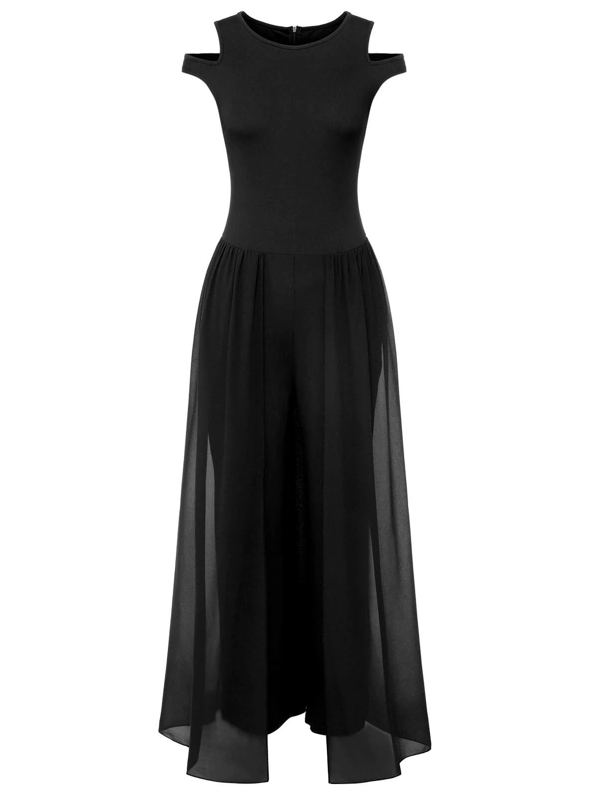 1950s Solid Patchwork Sleeveless Cutout Jumpsuit 12 1950s Solid Patchwork Sleeveless Cutout Jumpsuit - Image 10