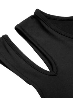 1950s Solid Patchwork Sleeveless Cutout Jumpsuit 34 1950s Solid Patchwork Sleeveless Cutout Jumpsuit -Women's Fashion Sales SCHL003694 B 4