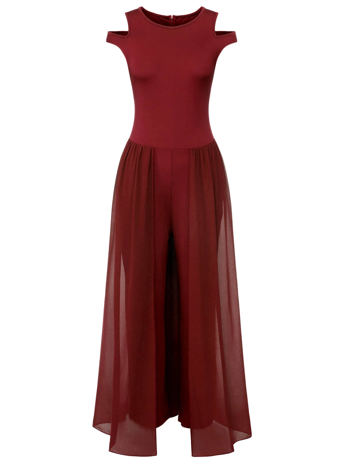 1950s Solid Patchwork Sleeveless Cutout Jumpsuit 18 1950s Solid Patchwork Sleeveless Cutout Jumpsuit - Image 16