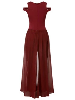 1950s Solid Patchwork Sleeveless Cutout Jumpsuit 39 1950s Solid Patchwork Sleeveless Cutout Jumpsuit -Women's Fashion Sales SCHL003694 R 3