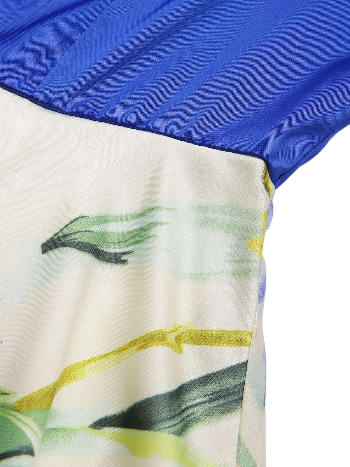 1950s Flowers Cowl Neck Patchwork Dress 8 1950s Flowers Cowl Neck Patchwork Dress - Image 6