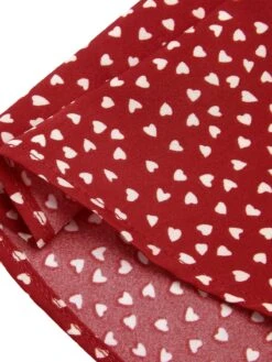 Red 1950s Spaghetti Strap Heart Print Dress -Women's Fashion Sales SCHL003762 6 compressed