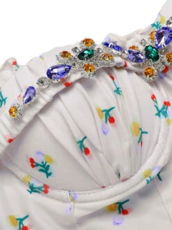 2PCS Beige 1950s Floral One-Piece Swimsuit & Skirt 21 2PCS Beige 1950s Floral One-Piece Swimsuit & Skirt -Women's Fashion Sales SCHL003772 BE 01 4