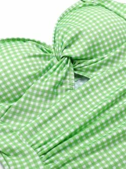 Blue Green 1930s Plaid Halter One-Piece Swimsuit -Women's Fashion Sales SCHL003783 G 01 4 e9179342 8843 46f5 9419 af2e5a9f6203