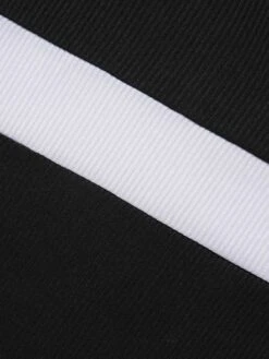 [Plus Size] Black & White 1950s Patchwork Strap Swimsuit -Women's Fashion Sales SCHL003794 5