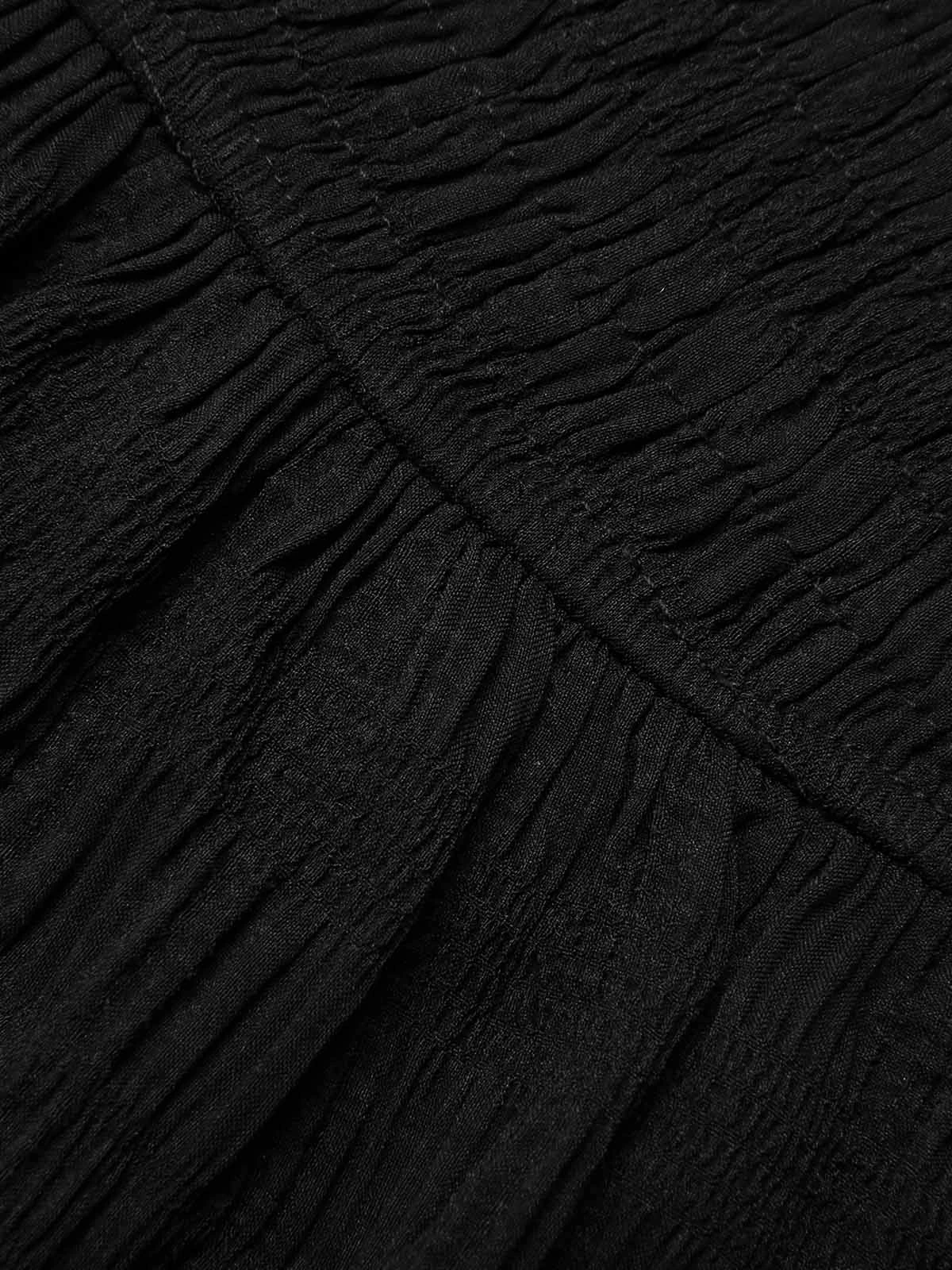 Black 1950s Ruffles Solid Shorts 9 Black 1950s Ruffles Solid Shorts - Image 7