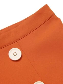 [Pre-Sale] Orange Red 1960s Button Solid Belted Skirt -Women's Fashion Sales SCHL004002 4 compressed a031775c ebee 44f9 9917 836b02a5cb6d