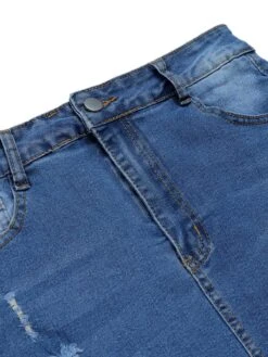Blue 1960s Ripped Denim Skirt -Women's Fashion Sales SCHL004012 4 compressed