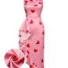 Pink 1960s Heart Cowl Collar Sling Dress -Women's Fashion Sales SCHL004017 01