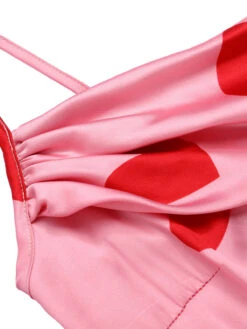 Pink 1960s Heart Cowl Collar Sling Dress -Women's Fashion Sales SCHL004017 4