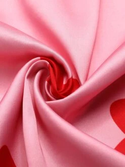 Pink 1960s Heart Cowl Collar Sling Dress -Women's Fashion Sales SCHL004017 5
