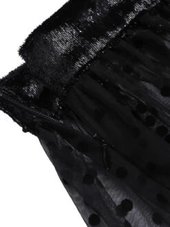 [Pre-Sale] Black 1950s Polka Dots Mesh Cover-Up Skirt -Women's Fashion Sales SCHL004161 5