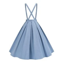 1950s Polka Dot Belt Suspender Swing Skirt -Women's Fashion Sales SCHL004162 BL 3