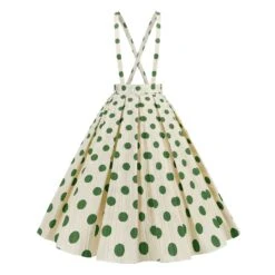 1950s Polka Dot Belt Suspender Swing Skirt -Women's Fashion Sales SCHL004162 G 1