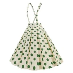 1950s Polka Dot Belt Suspender Swing Skirt -Women's Fashion Sales SCHL004162 G 2