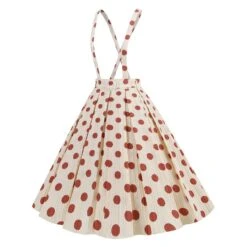 1950s Polka Dot Belt Suspender Swing Skirt -Women's Fashion Sales SCHL004162 R 2