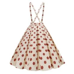 1950s Polka Dot Belt Suspender Swing Skirt -Women's Fashion Sales SCHL004162 R 3