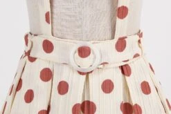 1950s Polka Dot Belt Suspender Swing Skirt -Women's Fashion Sales SCHL004162 R 4