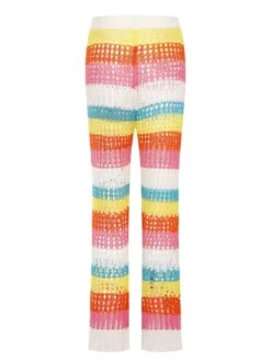 Rainbow 1950s Hollow Knitted Beach Pants -Women's Fashion Sales SCHL004190 3 compressed