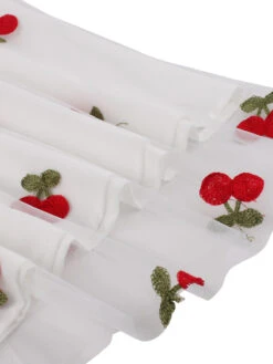 Vintage 1950s Mesh Red Cherry Skirt -Women's Fashion Sales SCHL004194 W 2