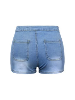 1960s Solid Colored Denim Shorts -Women's Fashion Sales SCHL004225 3