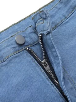 1960s Solid Colored Denim Shorts -Women's Fashion Sales SCHL004225 4