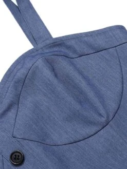 [Pre-Sale] Blue 1960s Polka Dots Spaghetti Straps Romper -Women's Fashion Sales SCHL004230 4