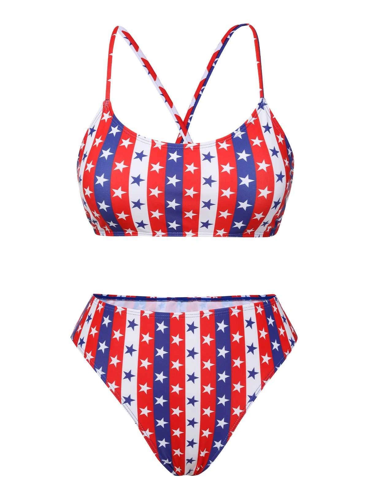 1960s Spaghetti Strap Independence Day Swimsuit 3 1960s Spaghetti Strap Independence Day Swimsuit