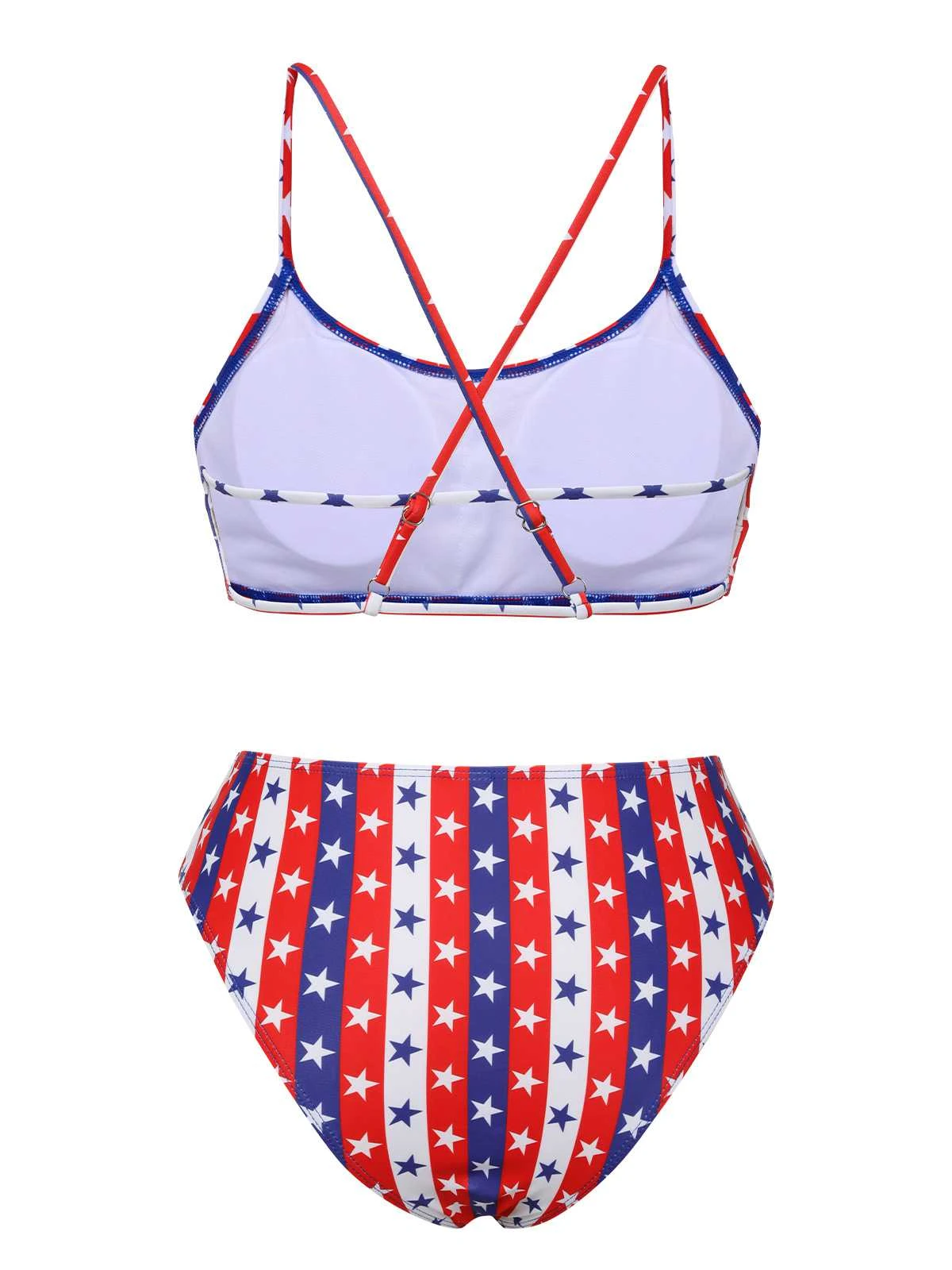 1960s Spaghetti Strap Independence Day Swimsuit 5 1960s Spaghetti Strap Independence Day Swimsuit - Image 3