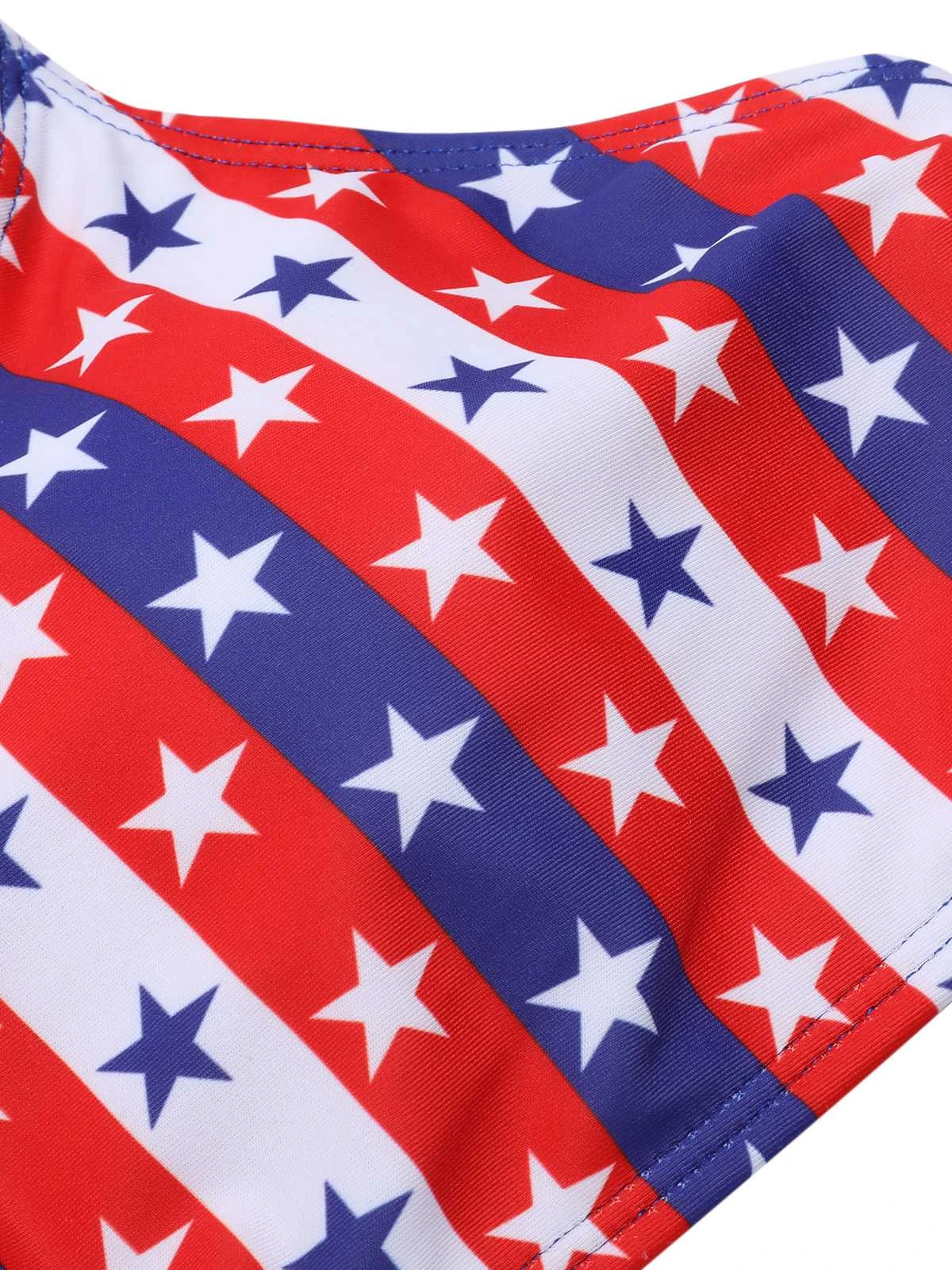 1960s Spaghetti Strap Independence Day Swimsuit 6 1960s Spaghetti Strap Independence Day Swimsuit - Image 4