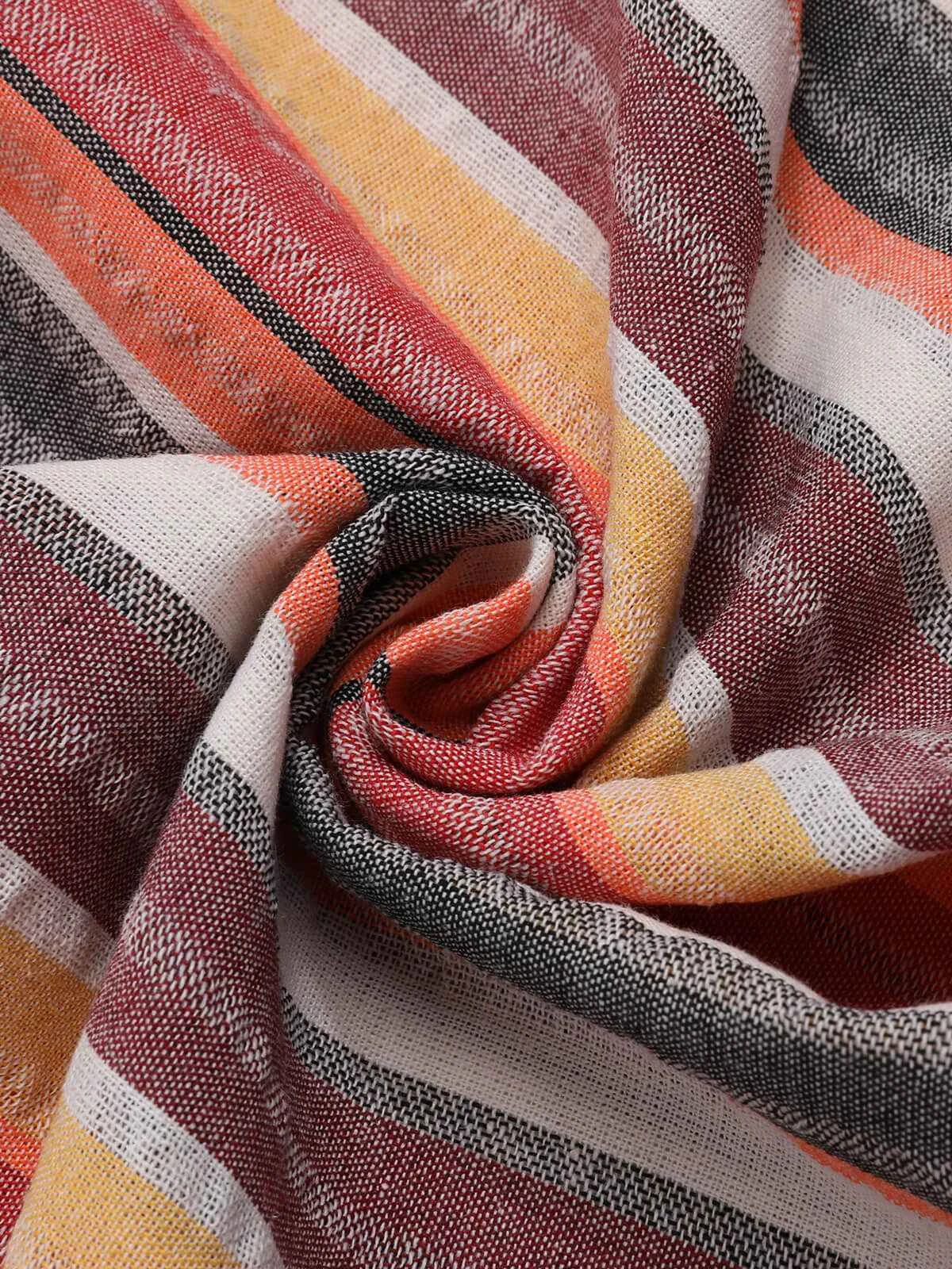 1950s Round Halter Antique Stripe Dress 6 1950s Round Halter Antique Stripe Dress - Image 4