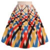Multicolor 1950s Diagonal Plaid Swing Skirt 2 Multicolor 1950s Diagonal Plaid Swing Skirt -Women's Fashion Sales SCHL004406 MC 1