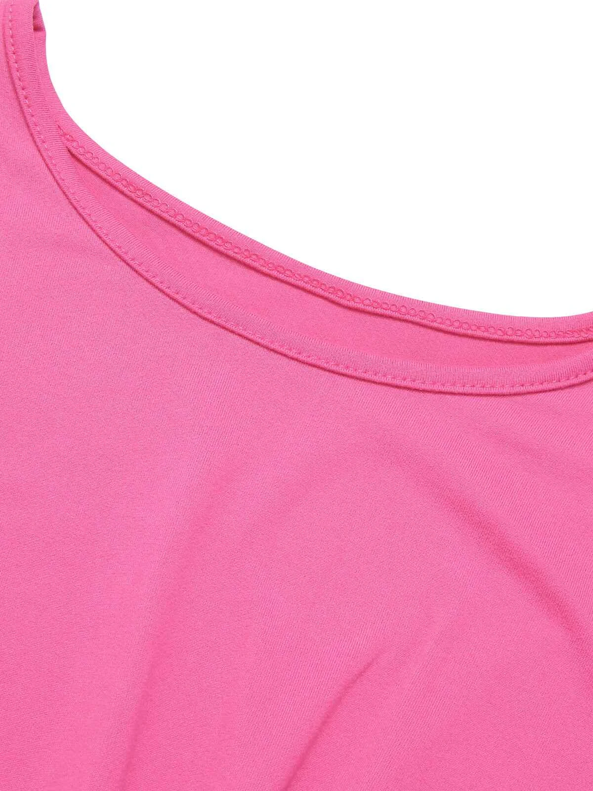 Pink 1970s Solid Waist Hollow Pencil Dress 6 Pink 1970s Solid Waist Hollow Pencil Dress - Image 4