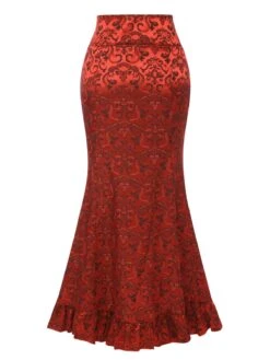 Vintage 1930s Punk Lace-Up Mermaid Skirt -Women's Fashion Sales SCHL004609 3