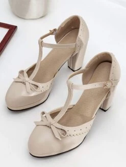 Retro Bow T-Strap High Heels Shoes -Women's Fashion Sales SCN002025 A 2 compressed 828cb280 5a2b 4d03 bf8b ae29e483d84e