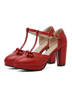 Retro Bow T-Strap High Heels Shoes -Women's Fashion Sales SCN002025 R 11 1b4c34c5 fda5 46a0 a10d f8b8bd22e9eb