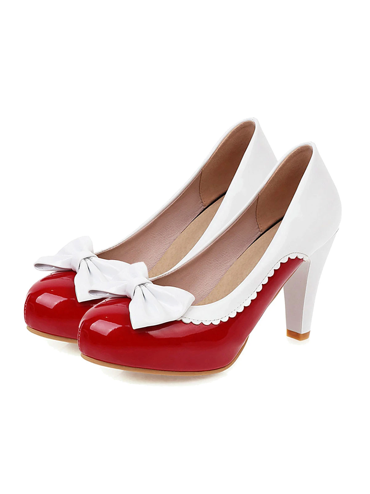 Retro Bowknot High Heels Shoes 3 Retro Bowknot High Heels Shoes