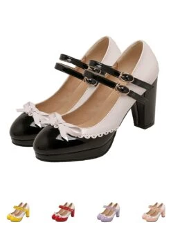 Retro Mary Jane High Heels Shoes