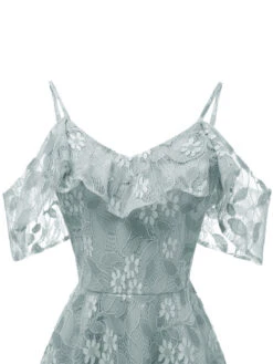 1950s Lace Cold Shoulder Ruffle Dress 26 1950s Lace Cold Shoulder Ruffle Dress -Women's Fashion Sales SCV000818 CLB 5