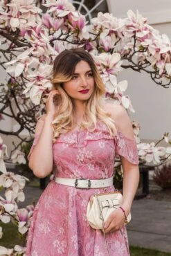 1950s Lace Cold Shoulder Ruffle Dress 32 1950s Lace Cold Shoulder Ruffle Dress -Women's Fashion Sales SCV000818 PP M 10