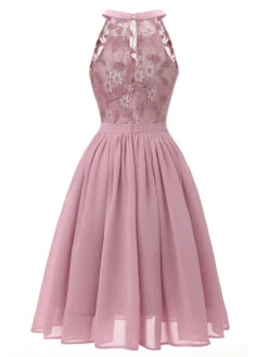 Pink 1950s Floral Lace Swing Dress -Women's Fashion Sales SCV000819 PP 3