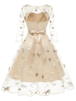 3/4 Sleeve 1950s Floral Embroidery Dress -Women's Fashion Sales SCV001101 A 2 301c94b5 40e0 40b4 b8f0 77e46d3968ef