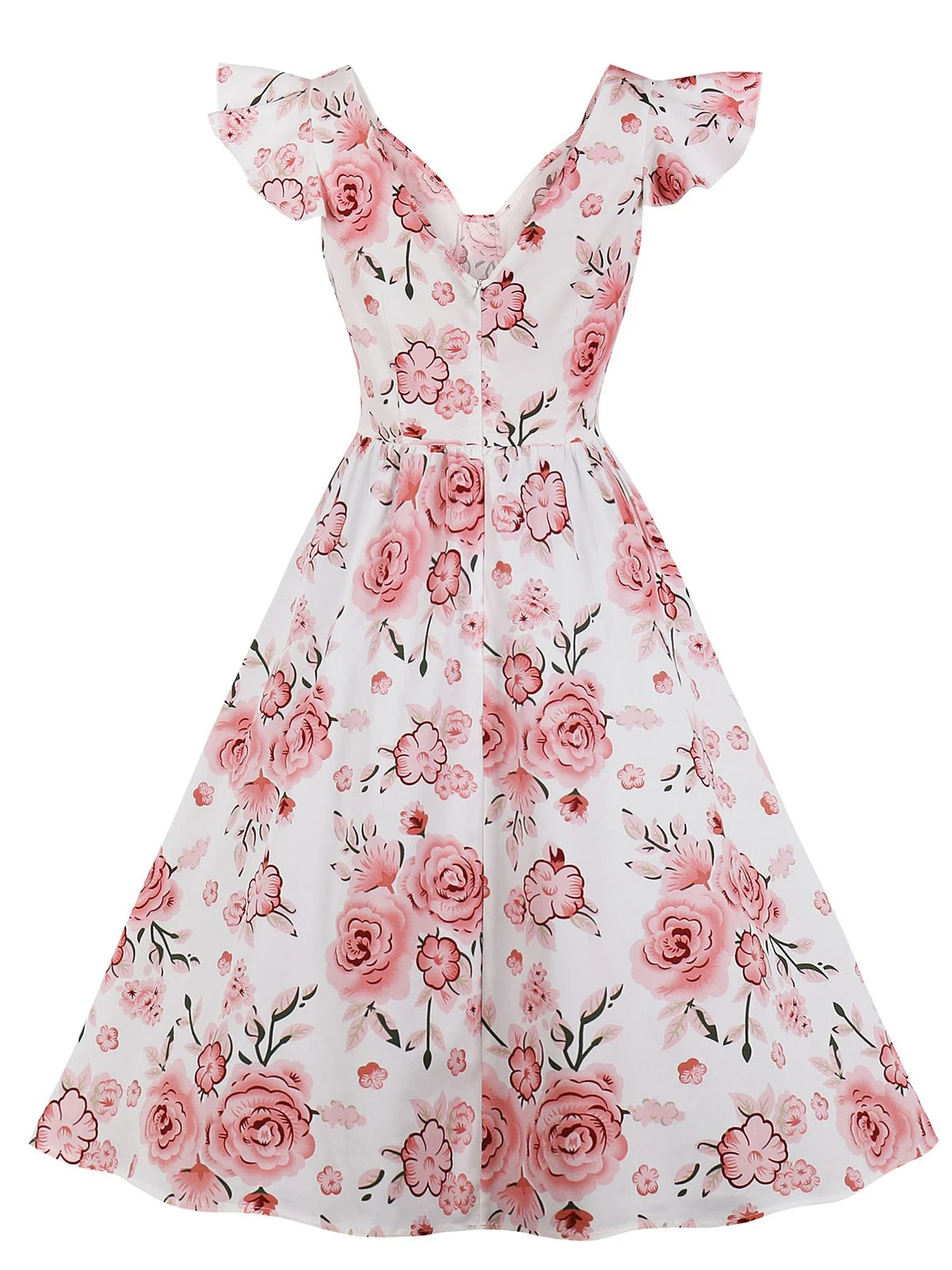 1950s Floral Flare Sleeve Swing Dress 17 1950s Floral Flare Sleeve Swing Dress - Image 15