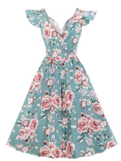 1950s Floral Flare Sleeve Swing Dress 22 1950s Floral Flare Sleeve Swing Dress -Women's Fashion Sales SCV005177 PAT3 2 6aedb216 442d 4815 80e8 3c4d4a3e48d2